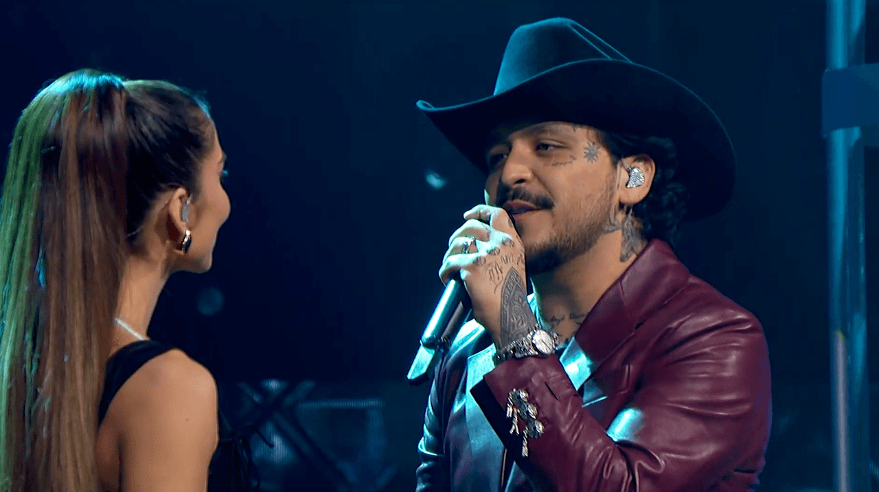 Christian Nodal y María León.