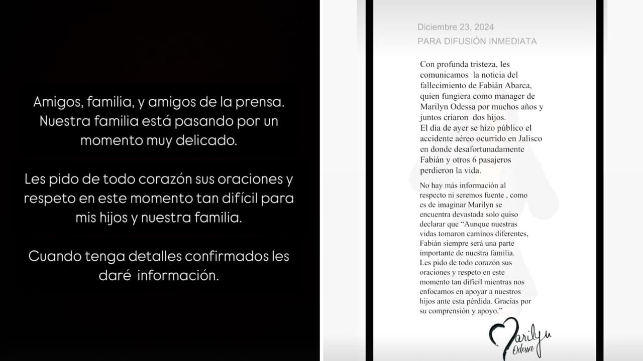 Hija de Marisela rompe el silencio tras muerte de su exesposo en accidente aéreo.
