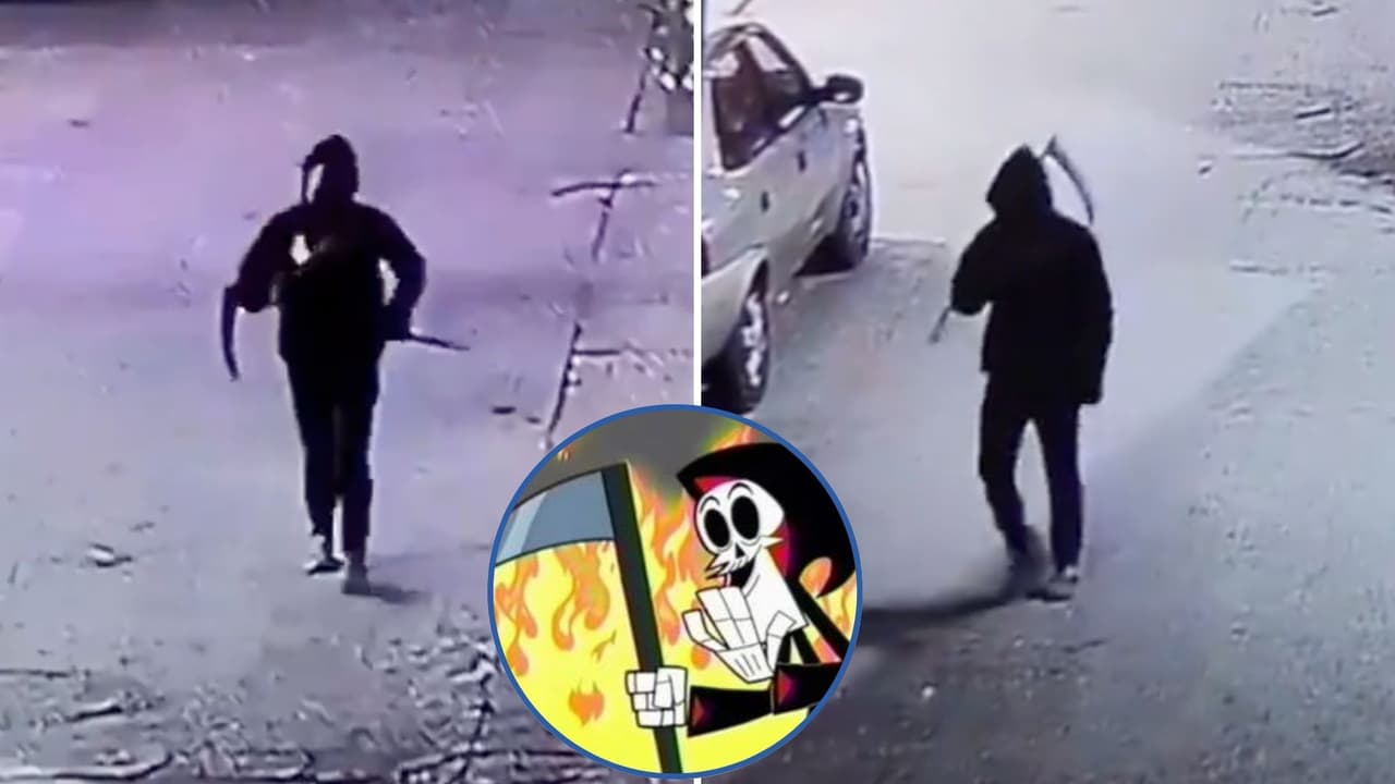 ¡Muy astuto! Hombre se disfraza de ‘la muerte’ para evitar ser asaltado por las noches; video se hace viral
