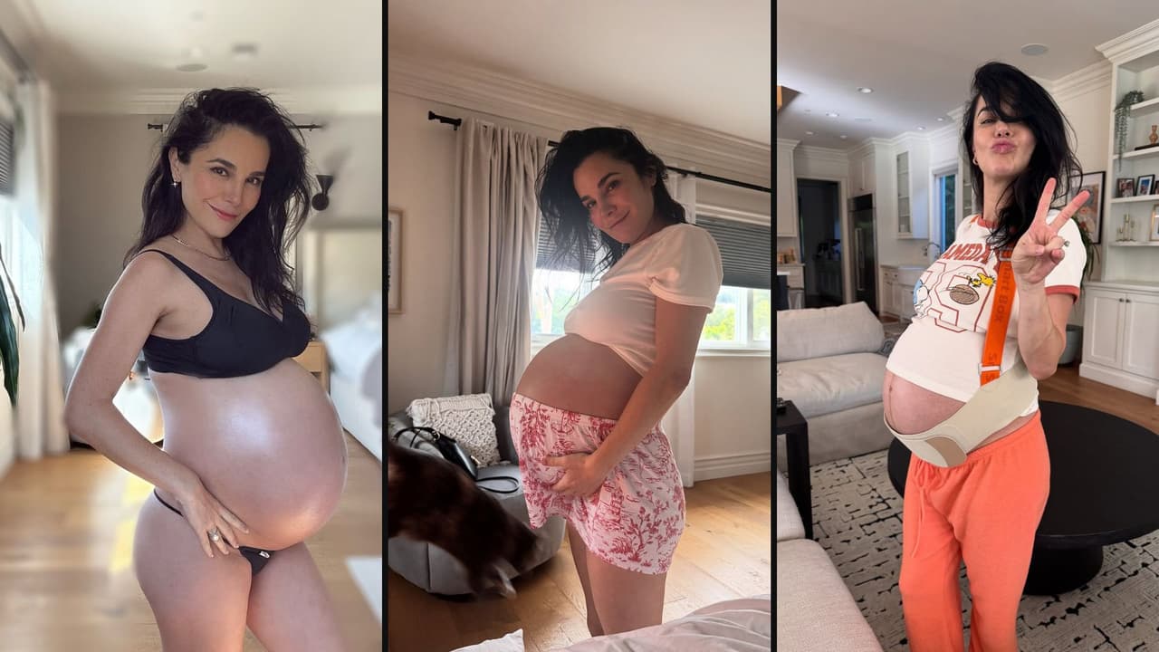 Martha Higareda compartió en Instagram varias imágenes luciendo su pancita de embarazo