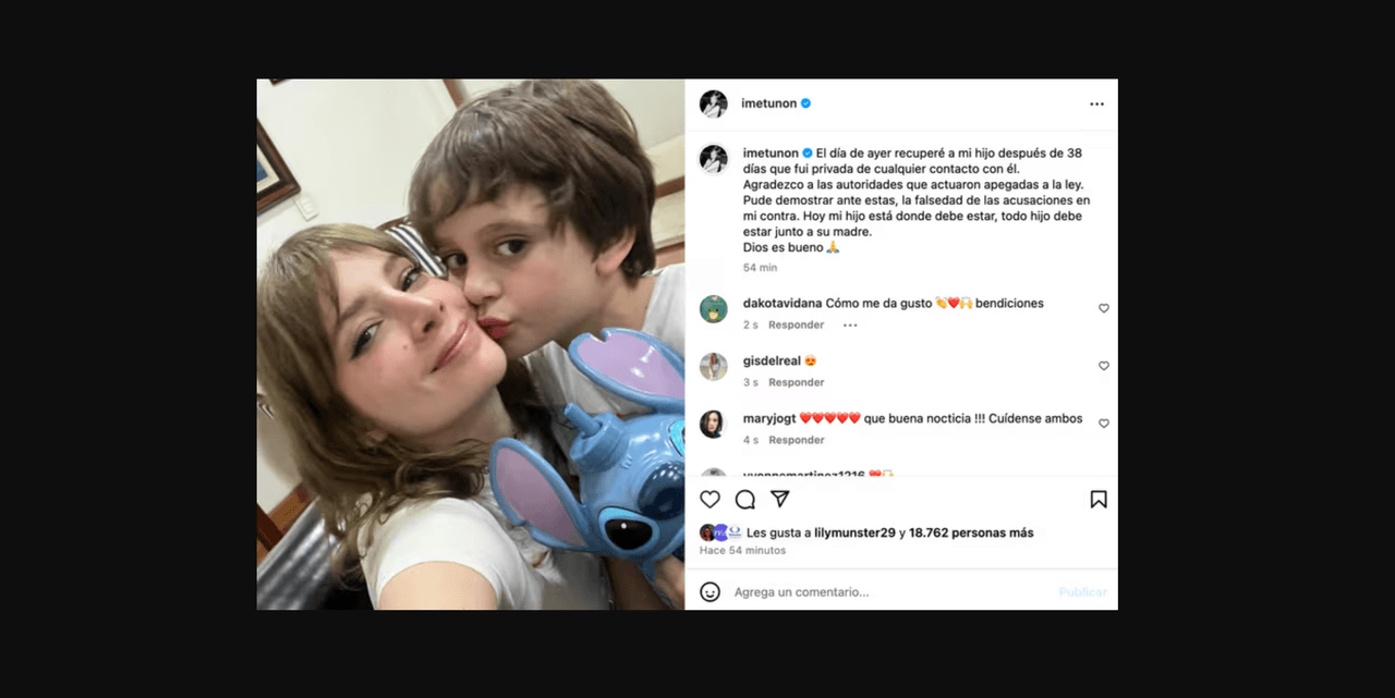 Imelda Tuñón borra foto de su hijo