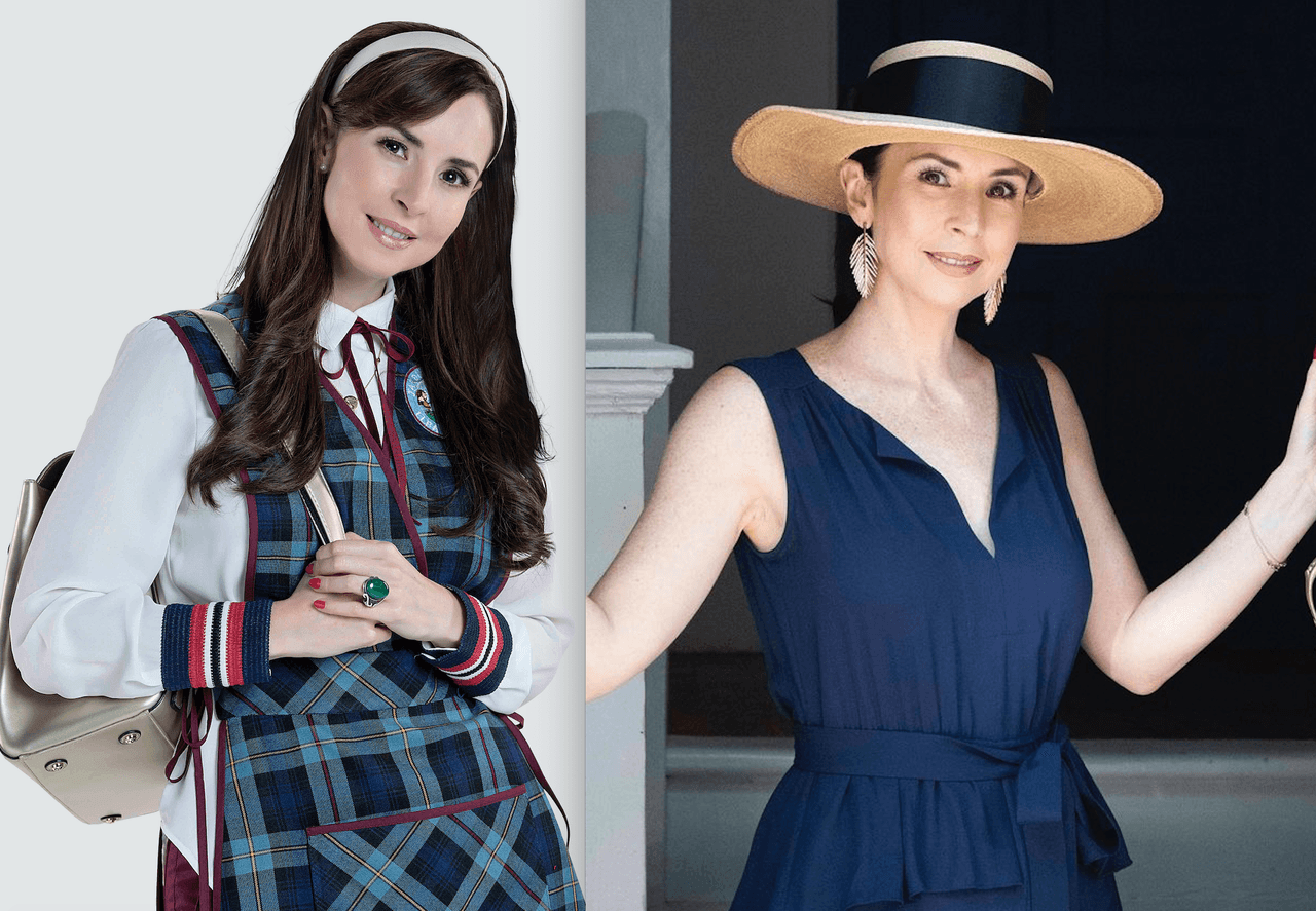 Para convertirse en 'La Nena', Andrea Torre deja sus looks fashions y en tendencia que modela en Instagram para ponerse su uniforme de maestra suplente de la suplente de kínder, que incluyen por lo general una blusa blanca y un delantal a cuadros.