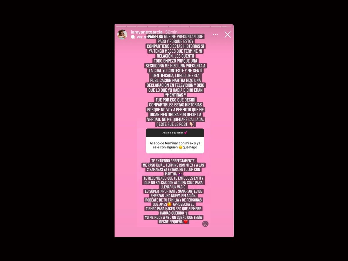 Yanet García aclara por qué destapó, hasta ahora, supuesta infidelidad de su ex Lewis Howes con Martha Higareda.