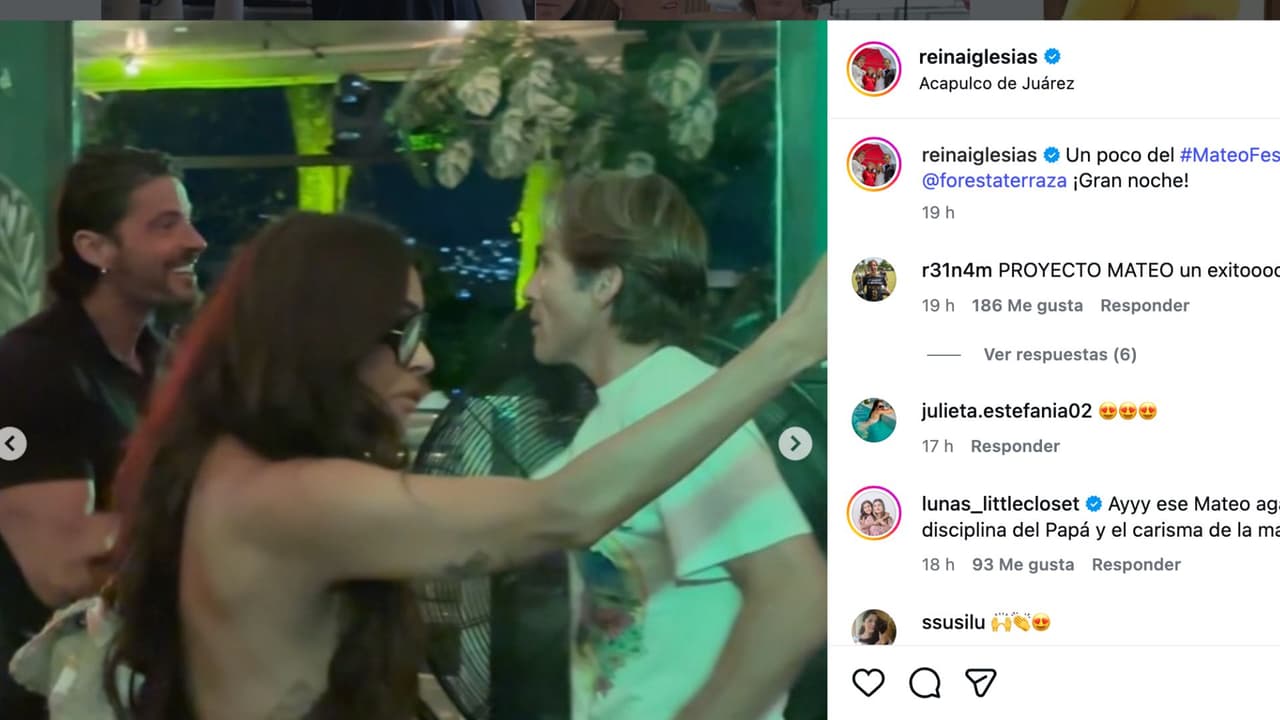 Galilea Montijo, Isaac Moreno y Fernando Reina en la fiesta de cumpleaños de Mateo.