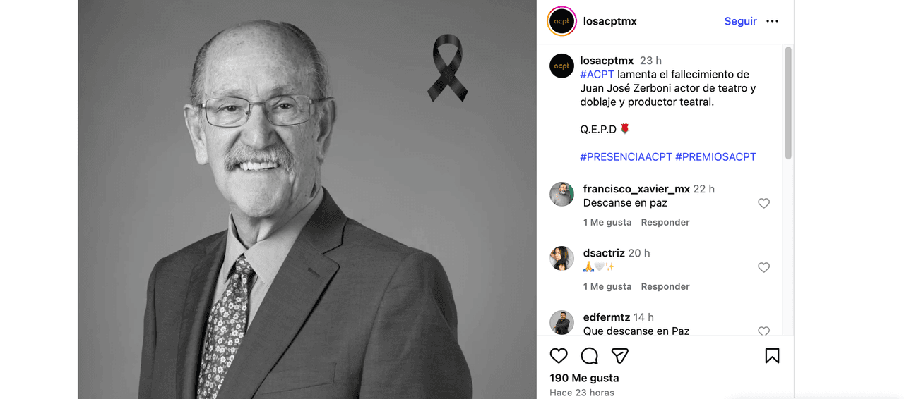 Muere querido actor de telenovelas, su última actuación fue junto a Angelique Boyer; así revelan su fallecimiento