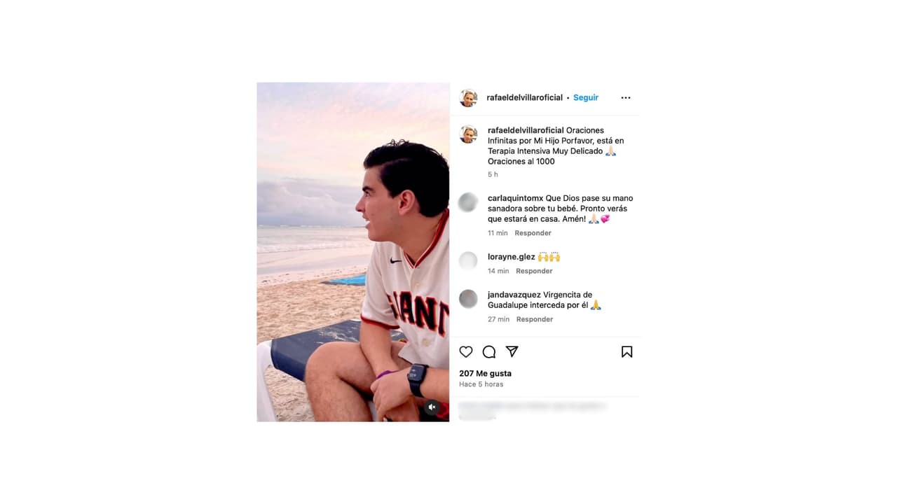 Rafael se encuentra delicado y en terapia intensiva.