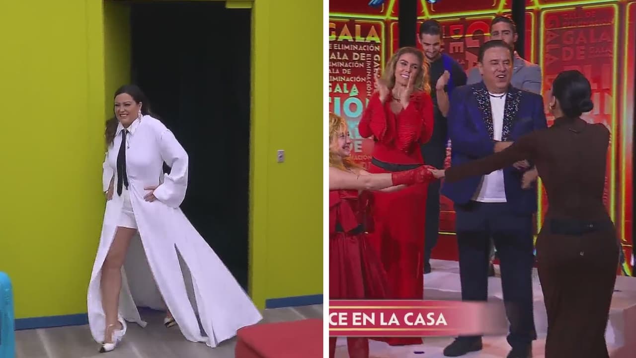 Mariana no dejaba de reír, mientras que Karime se despidió de Briggitte y Mario antes de salir