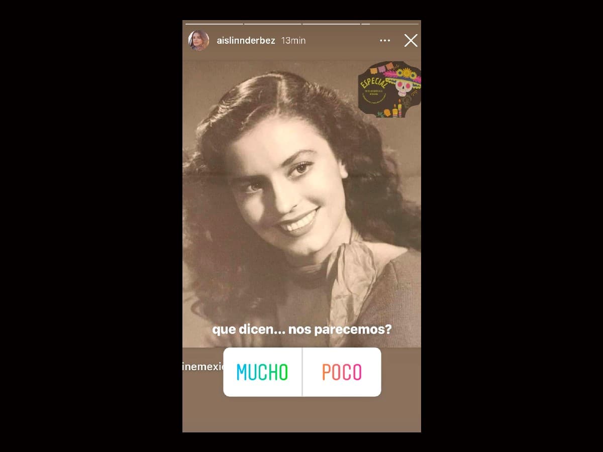 Así demostró Aislinn Derbez que es idéntica a su abuela.