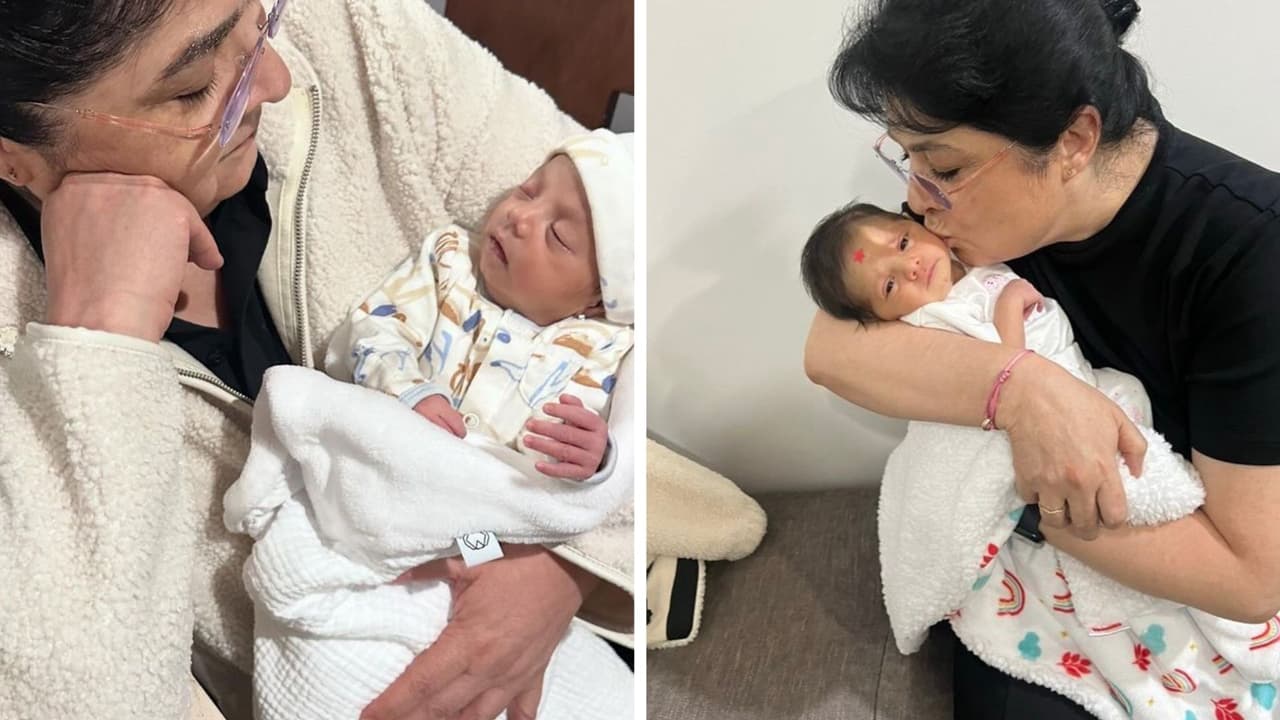 Victoria Ruffo presumió en Instagram el momento en el que cargó a su nieta Tessa