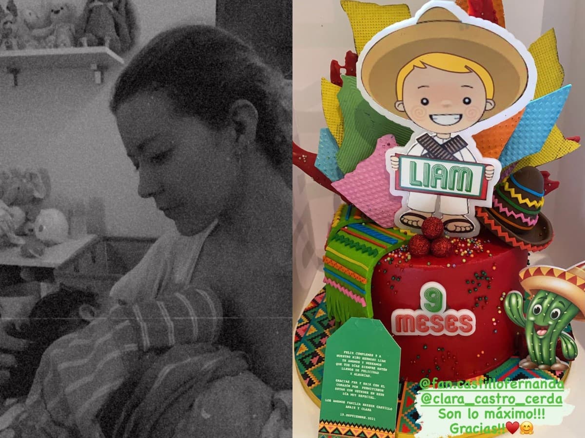 Fernanda Castillo celebra los nueve meses de su hijo Liam.