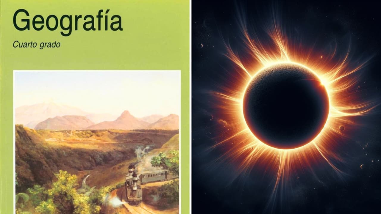 Libro escolar nos 'advirtió' sobre el eclipse solar del 8 de abril de 2024 desde hace 31 años