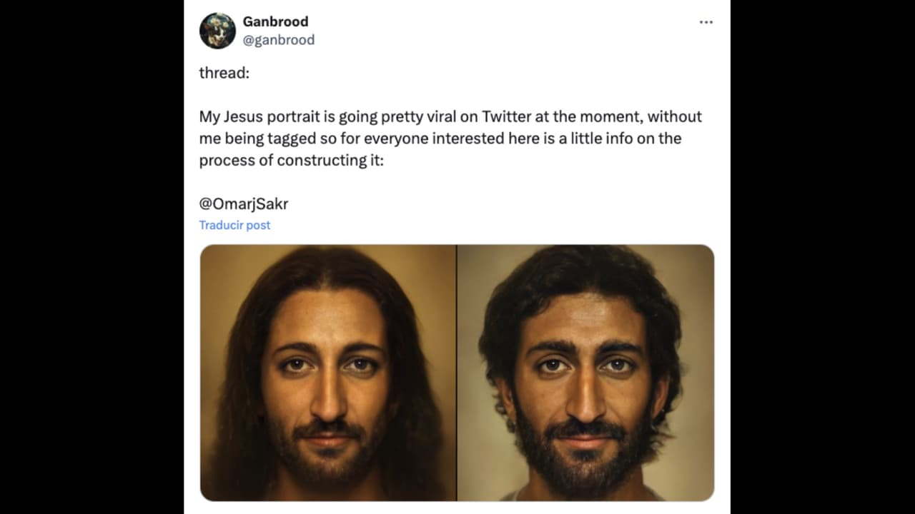Fotógrago utiliza programa de Inteligencia Artificial para recrear el rostro de Jesucristo