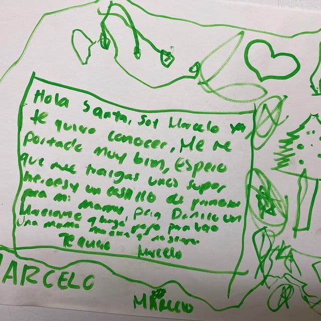Michelle Renaud mostró todas las peticiones que Marcelo le hizo a Santa Claus
