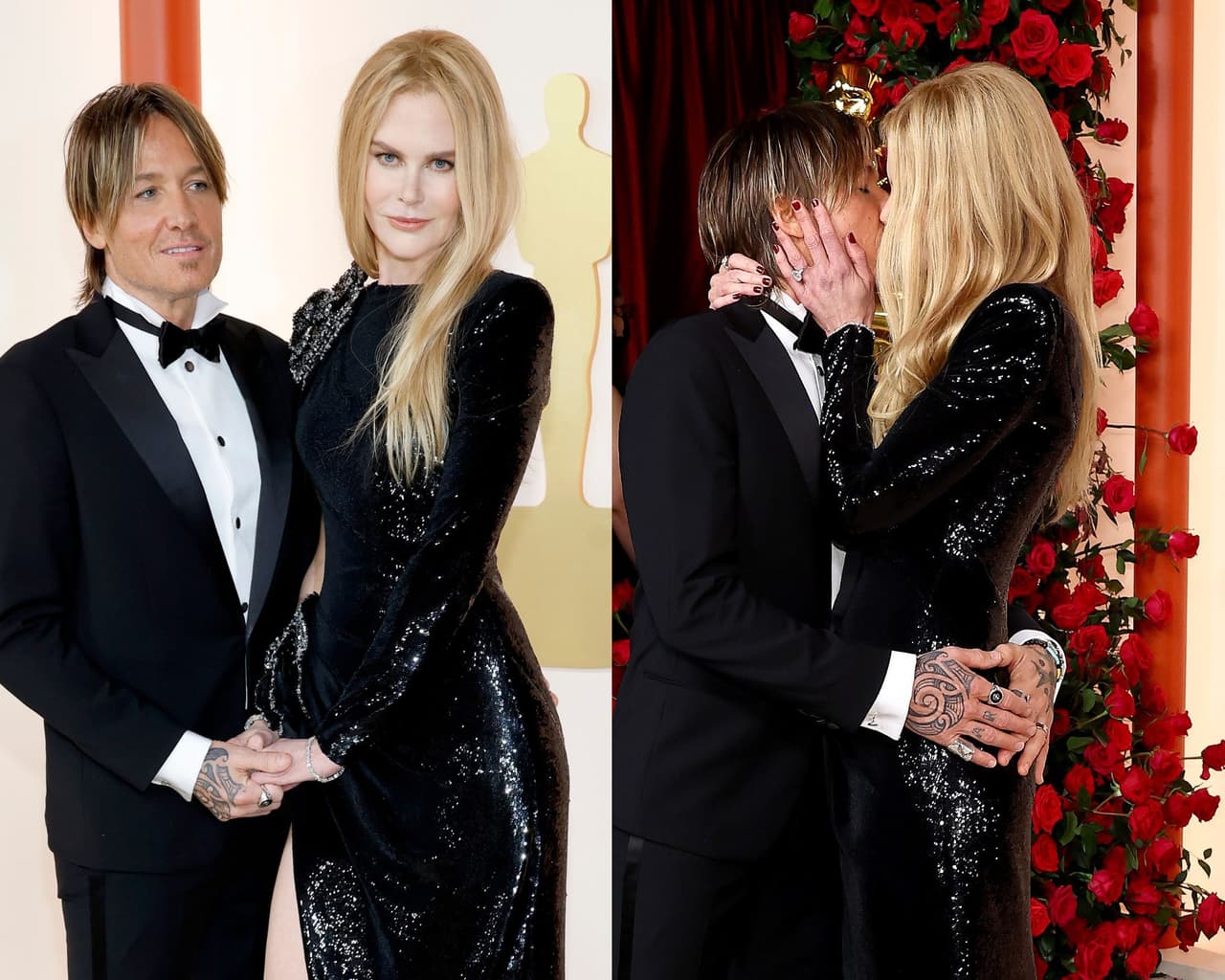 Parejas que derrocharon estilo y conquistaron la alfombra champagne de los Premios Oscar 2023