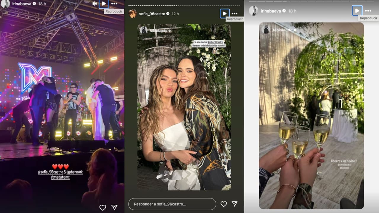 Fabiola Guajardo e Irina Baeva documentaron los mejores momentos de la boda de Sofía Castro en sus redes