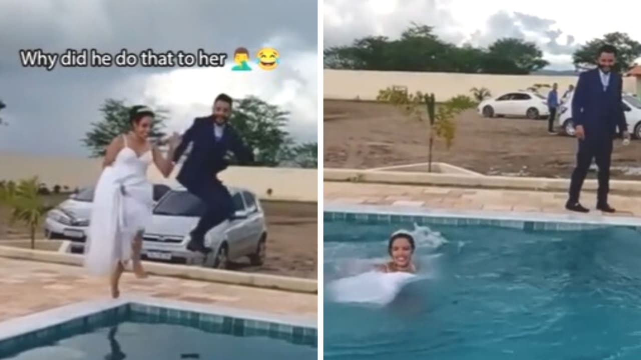 Novio hace broma pesada a su esposa el día de su boda: internautas piden divorcio de la pareja