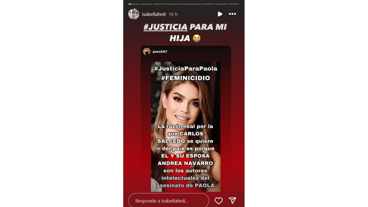 Mamá de Carlos Salcedo lo acusa de la muerte de su propia hermana.