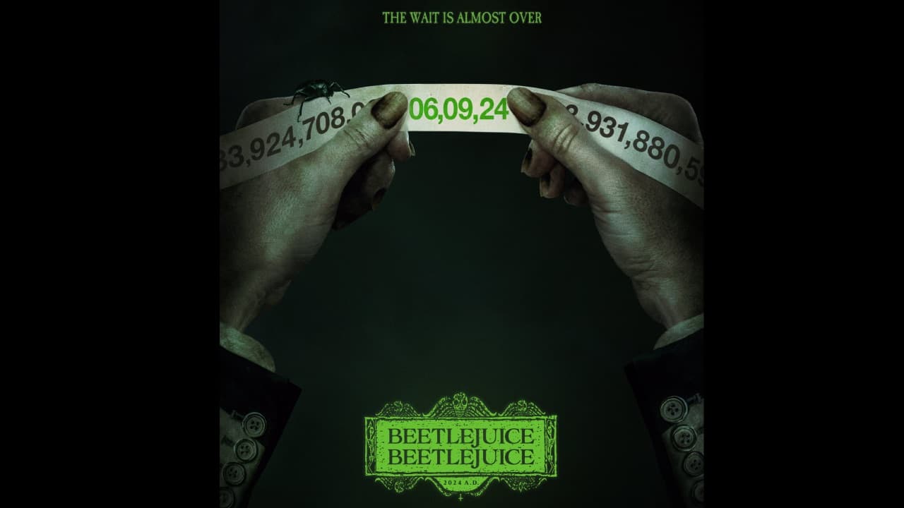 Póster oficial de 'Beetlejuice, Beetlejuice', la nueva película de Tim Burton