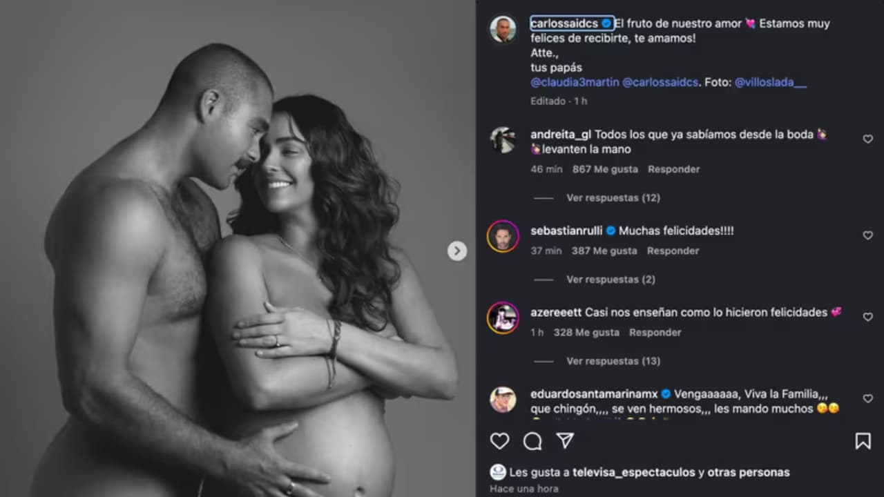 Carlos Said y Claudia Martin anuncian embarazo.