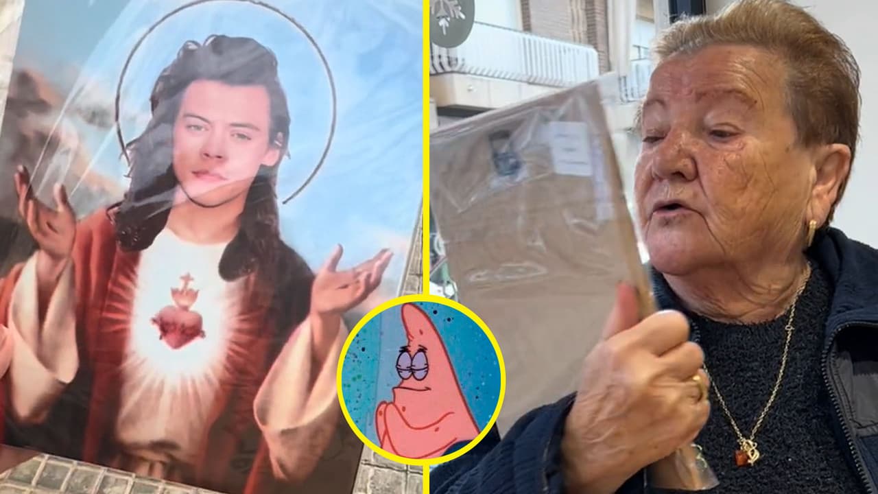 Chica le regala a su abuela un cuadro de Harry Styles y ella cree que es un santo: "Es el señor"