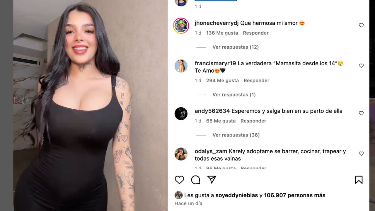 Karely Ruiz presume figura a una semana de dar a luz.