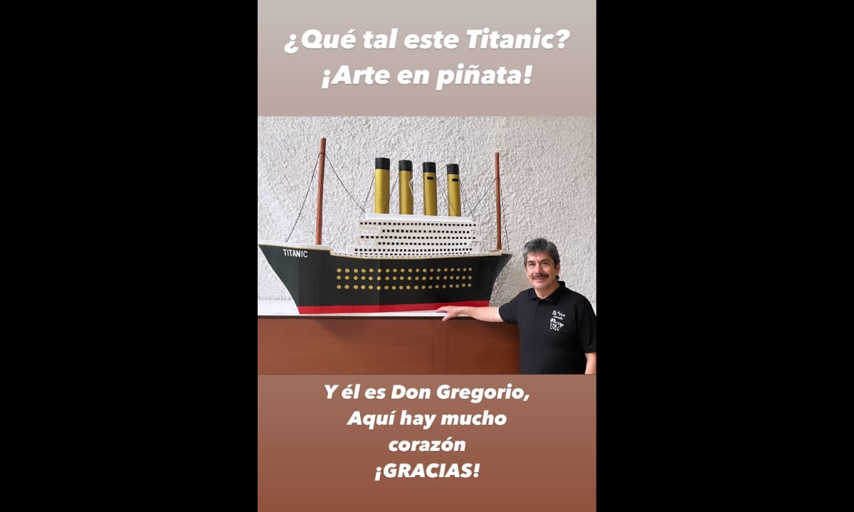 La actriz mostró la réplica que hicieron en piñata para el cumpleaños de su hijo