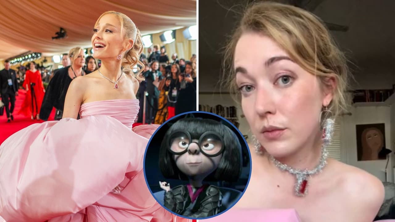 Influencer recrea vestido de Ariana Grande de los Oscar usando playeras y sábanas: así quedó