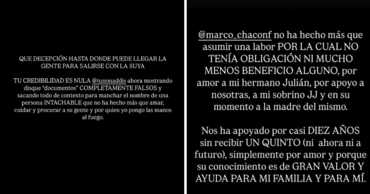 Hermanas de Julián Figueroa defienden a Marco Chacón y Maribel Guardia