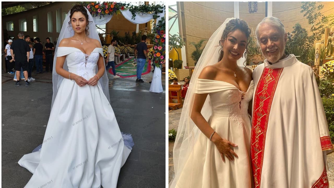 Claudia Martín con vestido de novia en 'El amor no tiene receta'