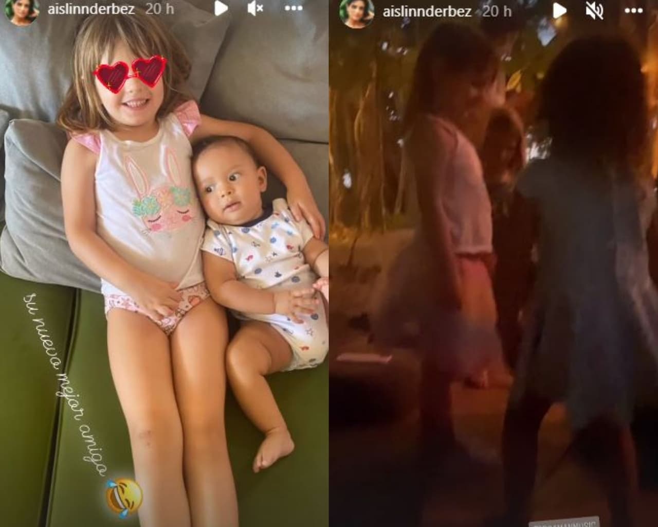 Aislinn Derbez presumió viaje a la playa con su hija.
