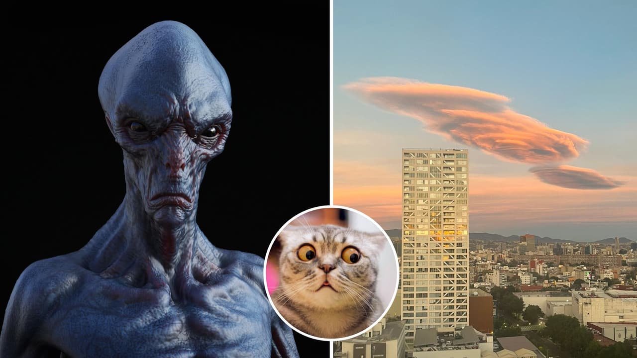 Captan nubes extrañas en atardecer de la Ciudad de México y videos levantan teorías: ¿son ovnis?