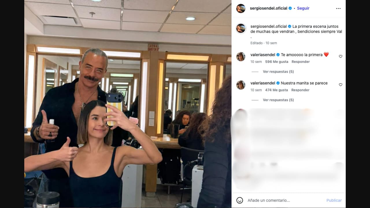 Sergio Sendel junto a su hija Valeria Sendel en las grabaciones de la telenovela 'Guardián de mi vida'