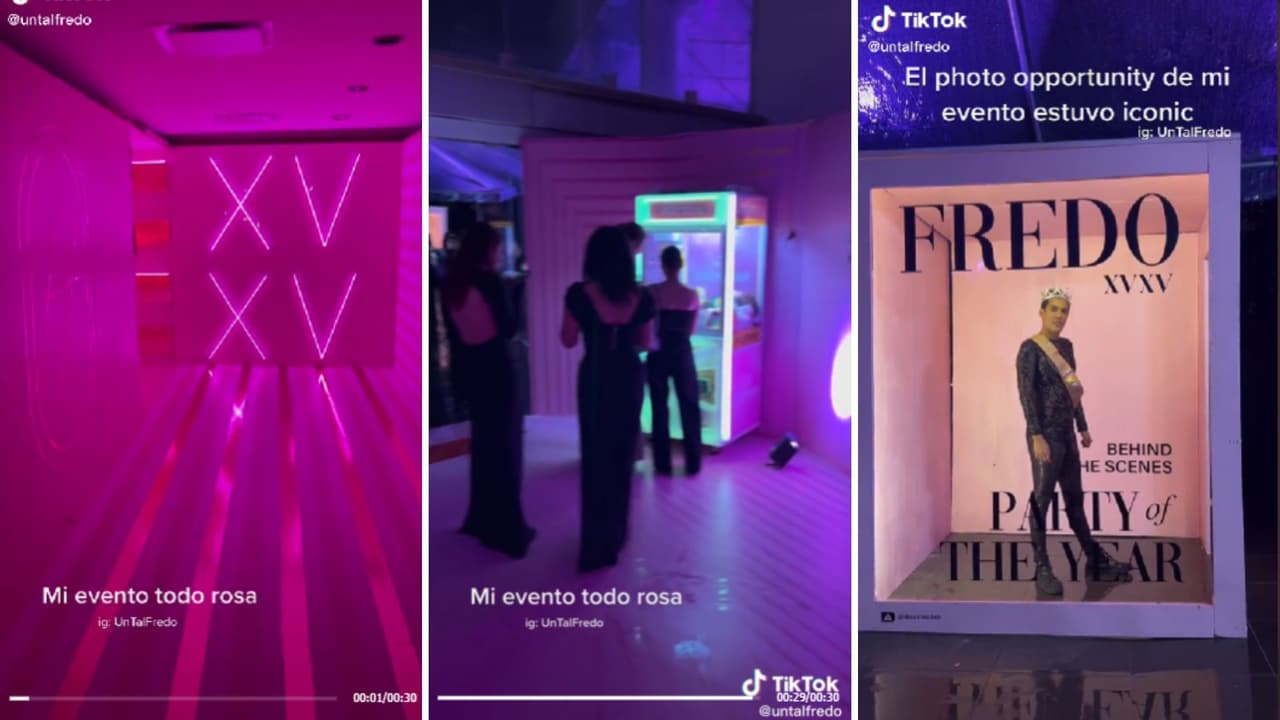 Tiktoker de 30 celebra fiesta de XV años