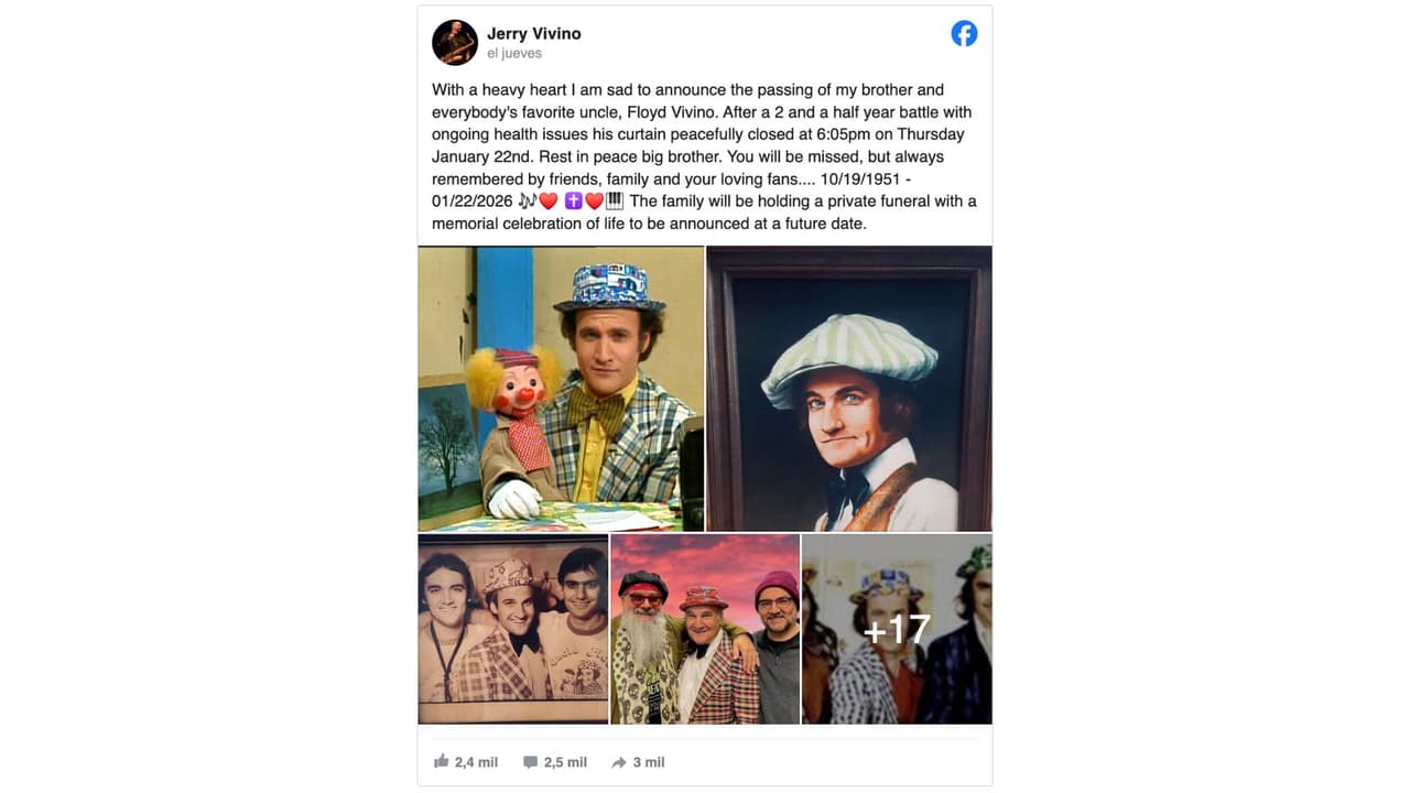 Muere Floyd Vivino.