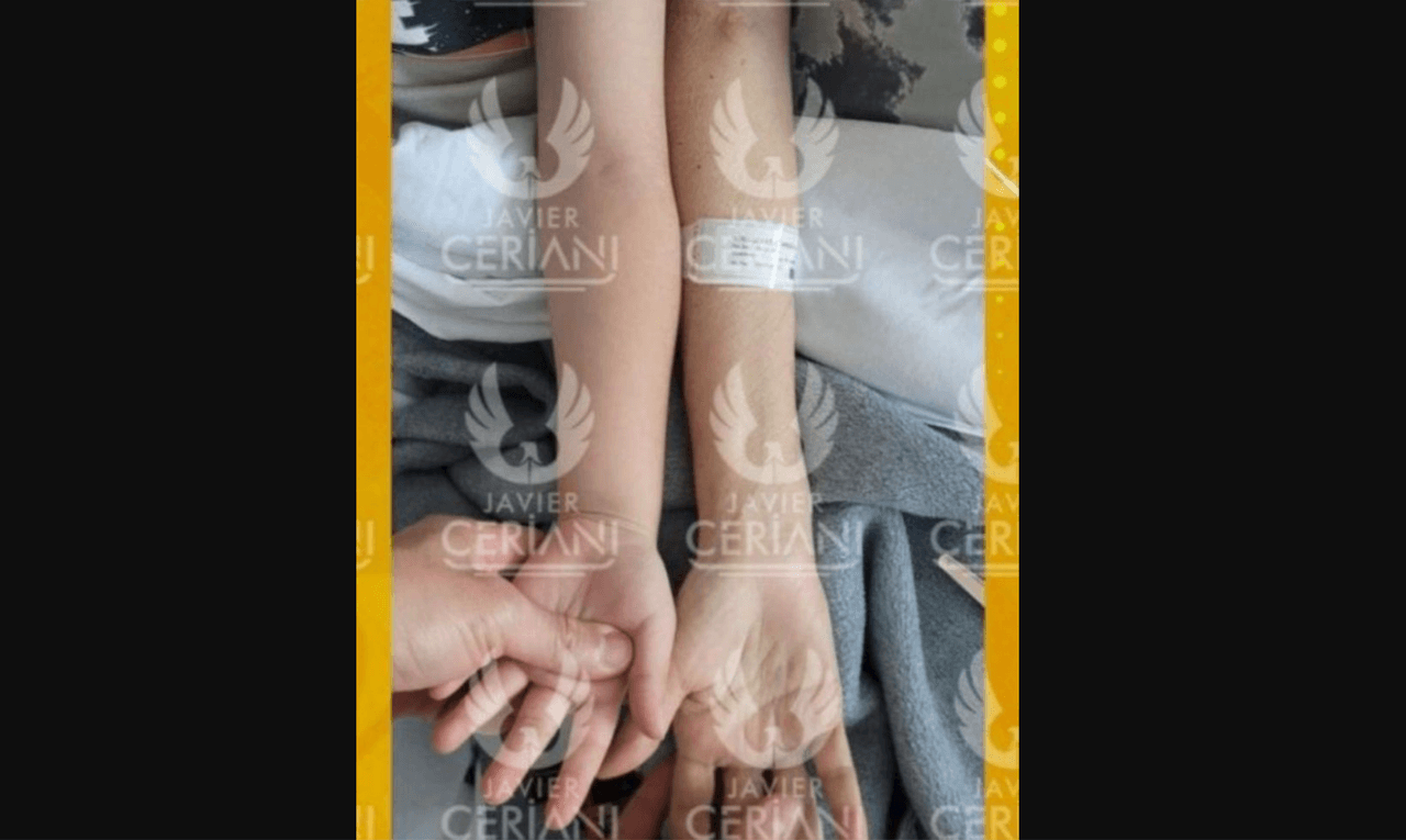 Esta fue una de las últimas fotos de Dulce con su nieto antes de su muerte