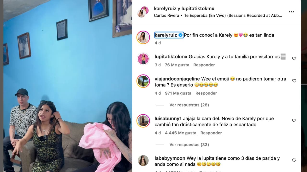 Lupita TikTok compartió el último video de su bebé junto a Karely Ruiz.