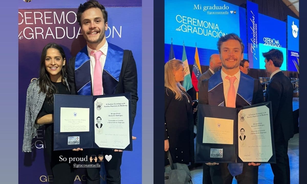 Graco Santaella posó con su título junto a su novia Regina