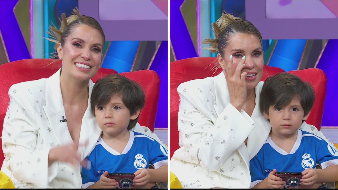 Andrea Escalona, con su hijo en brazos, rompe en llanto en pleno programa Hoy: esto dijo ante inesperadas imágenes