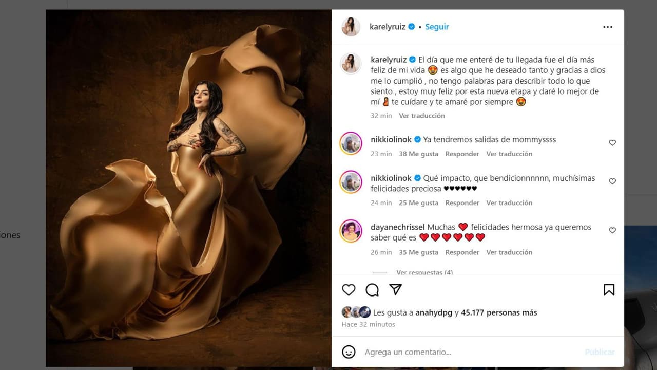 Karely Ruiz confirmó embarazo.