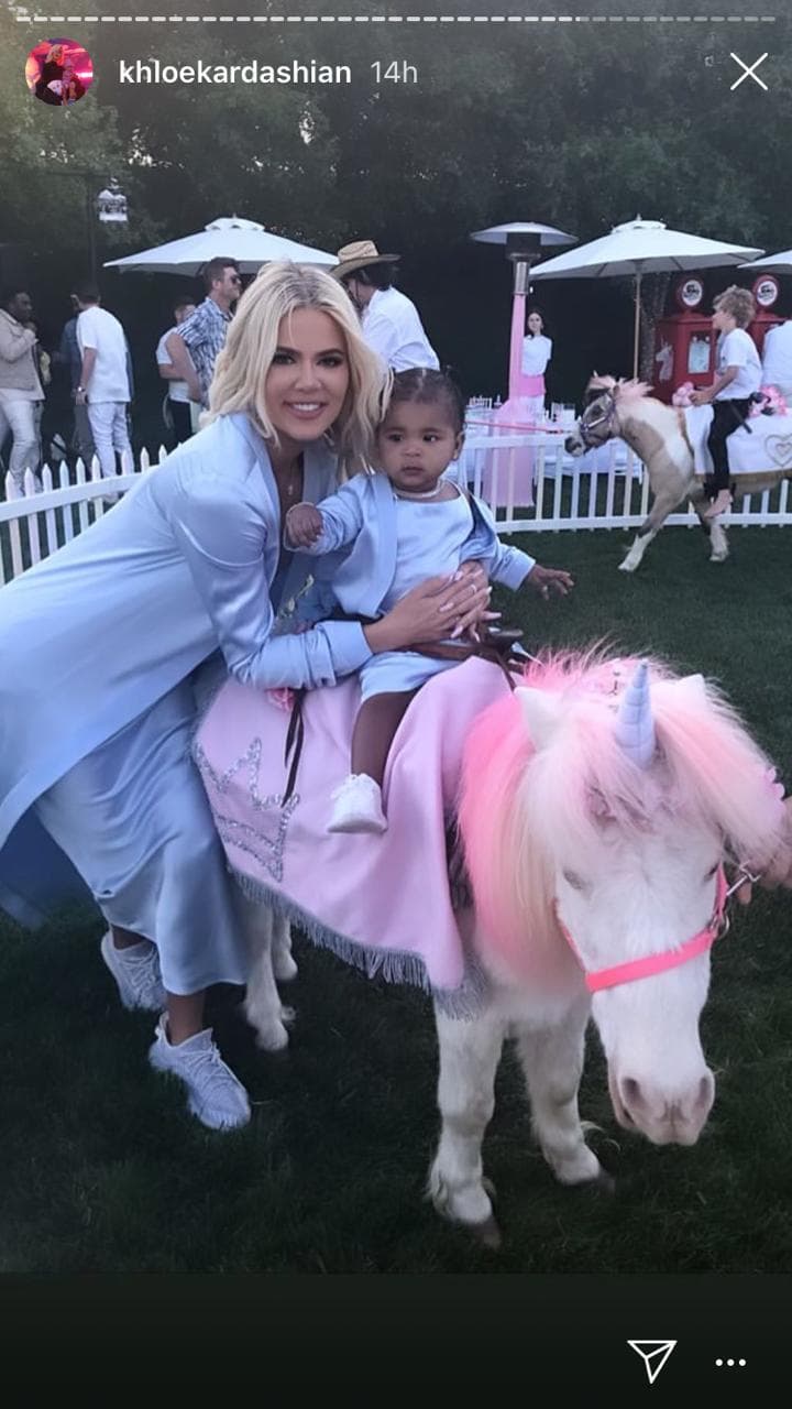 Pero sin lugar a duda, la atracción principal de la fiesta fue el establo de ponis que había en el jardín, mismos que estuvieron caracterizados de pequeños unicornios.