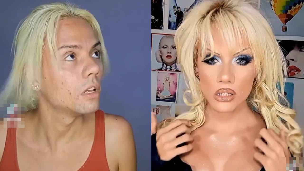 Joven se transforma en Pamela Anderson, Lady Gaga y otras famosas usando solo maquillaje
