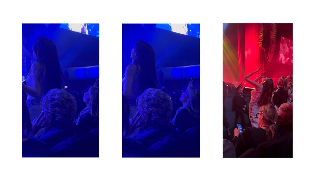 Angélica Rivera fue captada coreando las canciones del hijo de Verónica Castro en concierto.