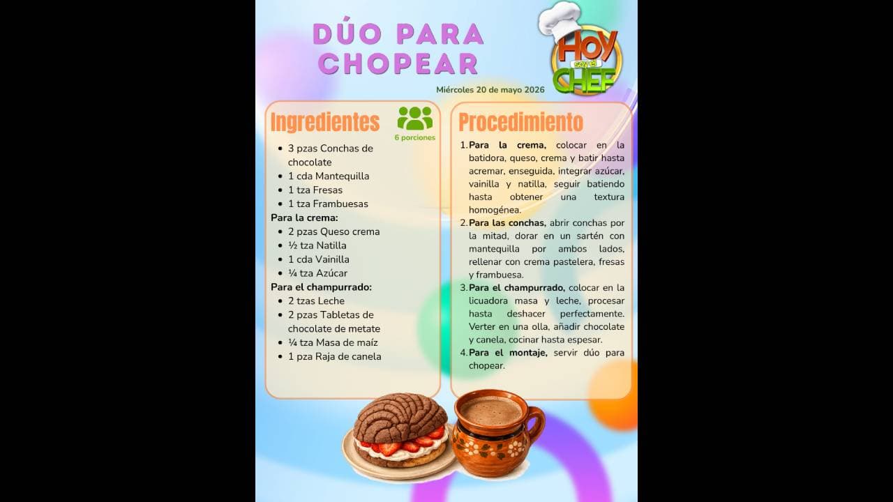 Hoy soy el Chef te dice cómo preparar dúo para chopear: AQUÍ la receta completa