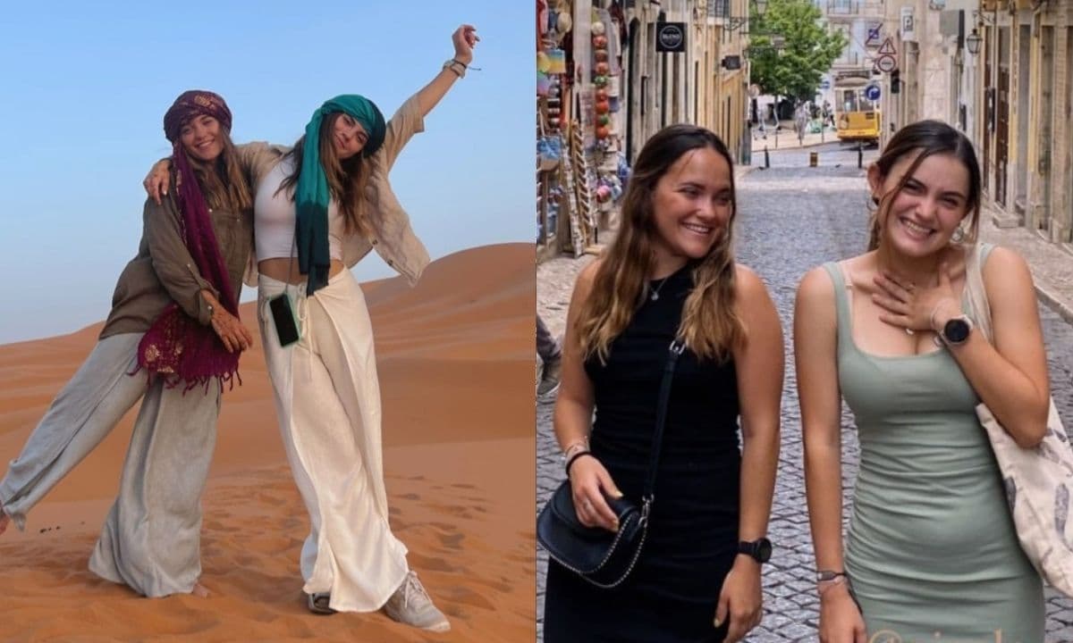 La joven mostró la gran relación que tiene con sus hermanas