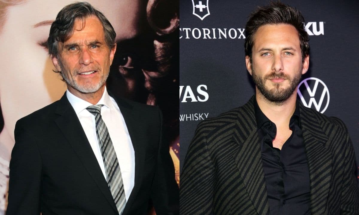El actor se limitó a reír ante los piropos que recibió su hijo