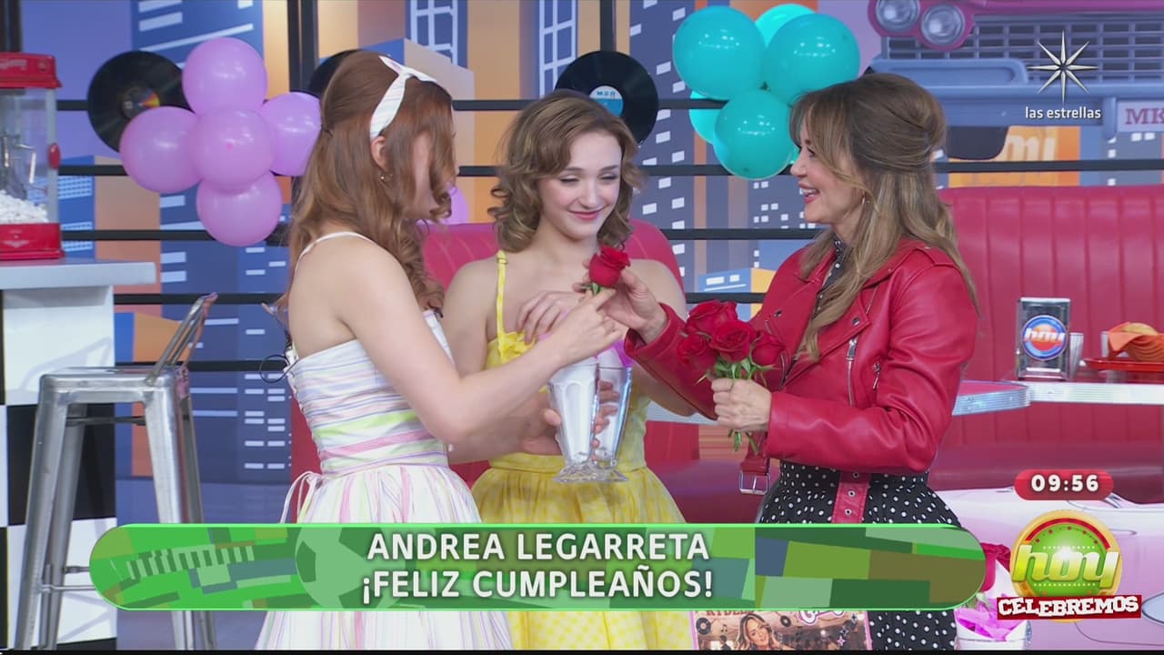 Andrea Legarreta llora en vivo; sus hijas la sorprenden en Hoy e impactan con revelación