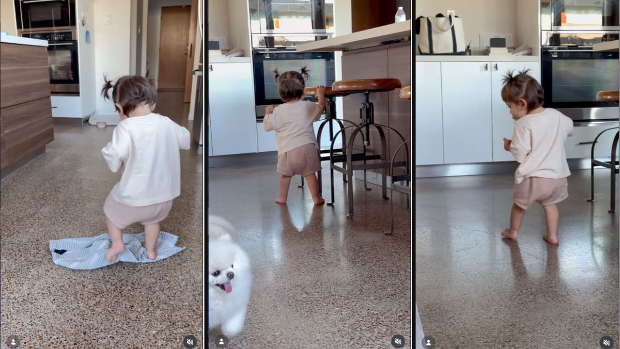 Ana Brenda Contreras comparte que su hija Aria ya camina con tierno video