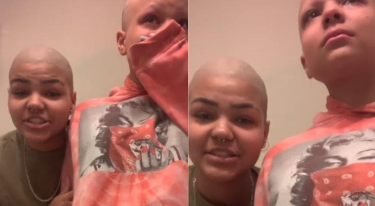 “Eres bonita, el pelo no te define”: Esta chica se rapó para apoyar a su hermana con cáncer