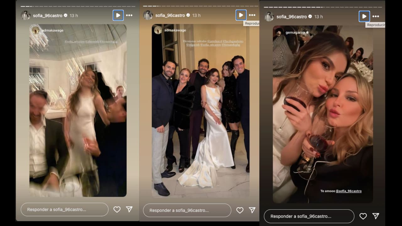 Sofía Castro y Pablo Bernot celebran cóctel previo a su boda religiosa