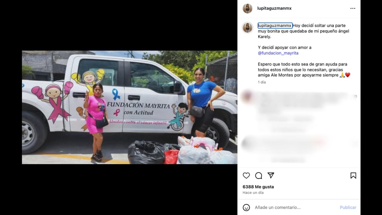 Lupita TikTok dona las pertenencias de su hija fallecida a fundación para niños con cáncer